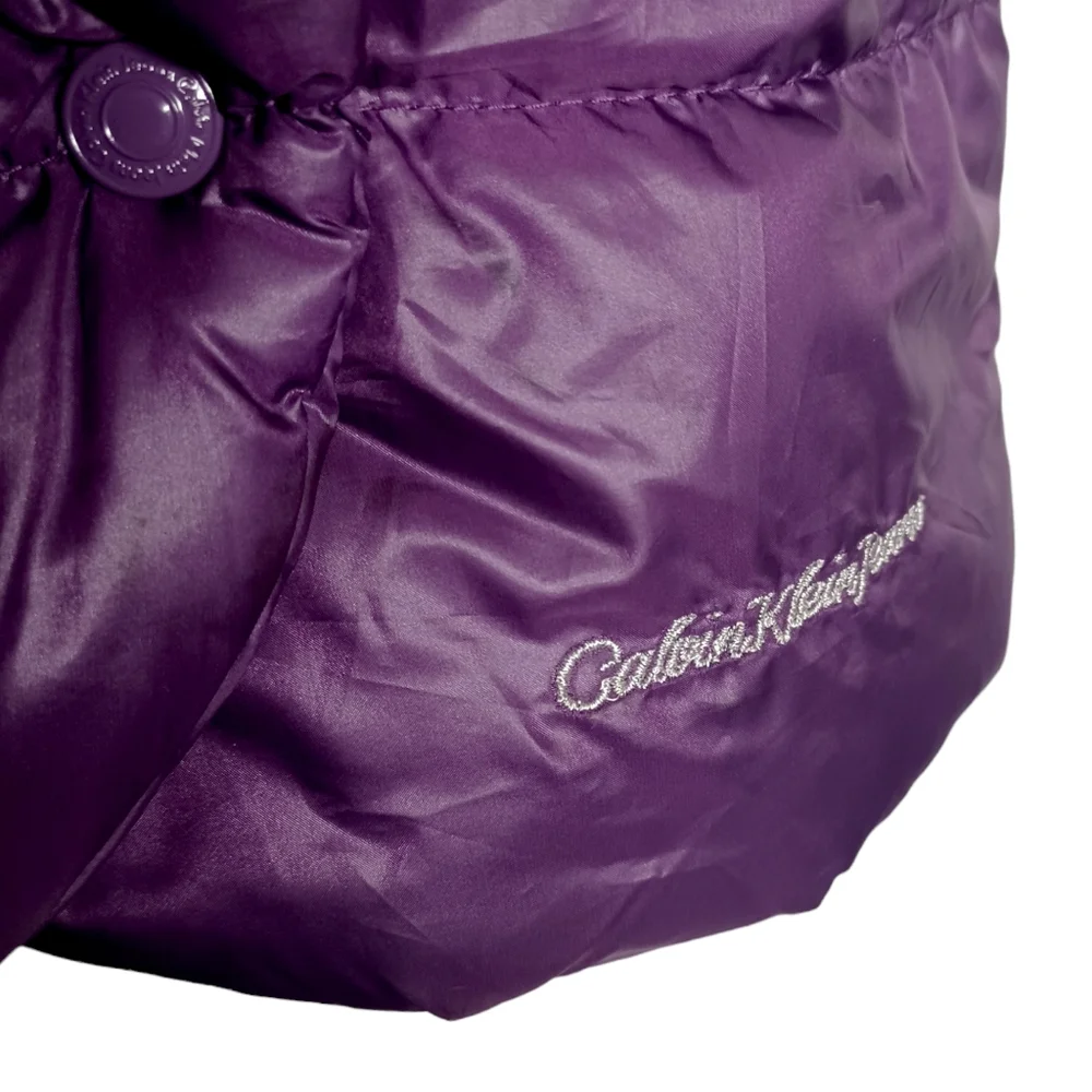 CALVIN KLEIN JEANS Purple Puffer Snap Button Front Vest Jacket 4T